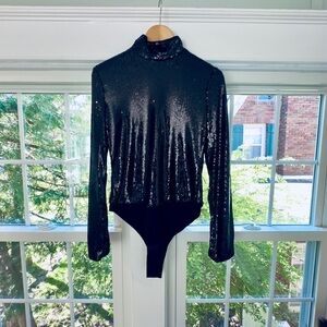BCBGMAXAZRIA Sequin Bodysuit